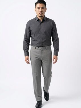 Greg Norman Men's Gray Flat Front Dress golf Pants‎ Size 34x32 Business